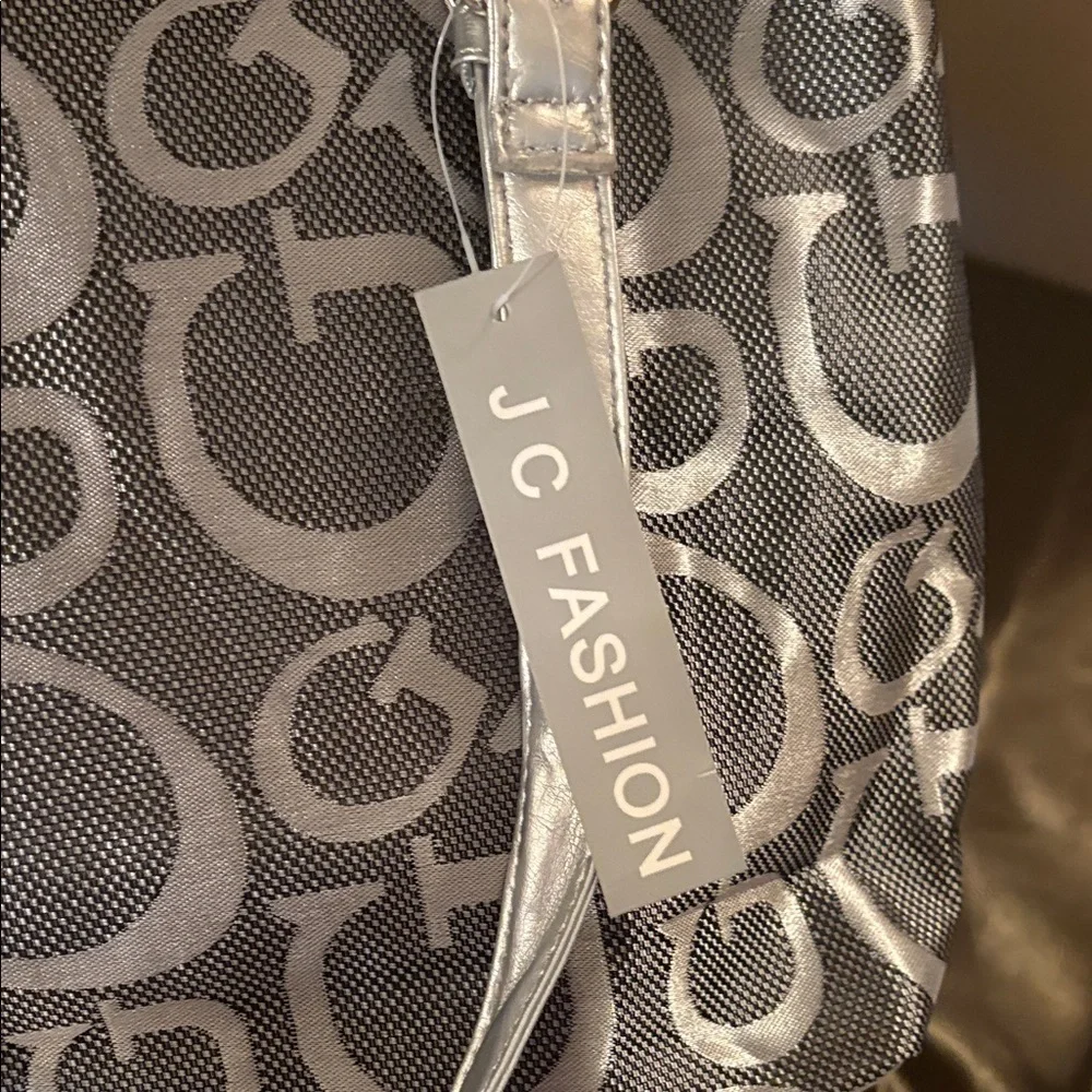 Silver and Gray Fashion Tote and wallet set